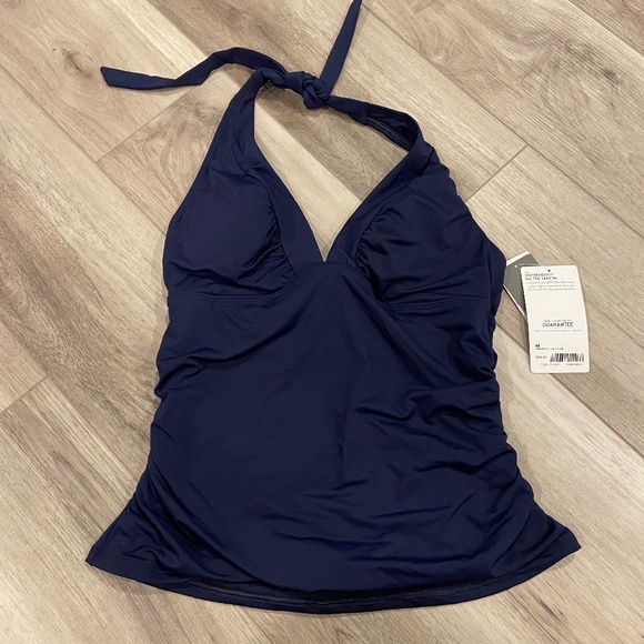 Athleta Other - Athleta Shirrendipity Halter Tankini Top Blue